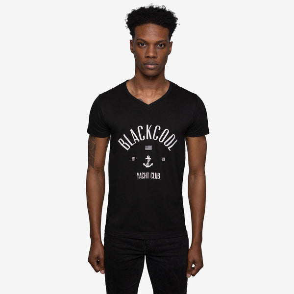 Yacht-club-t-shirt-classic-black-v-neck-main