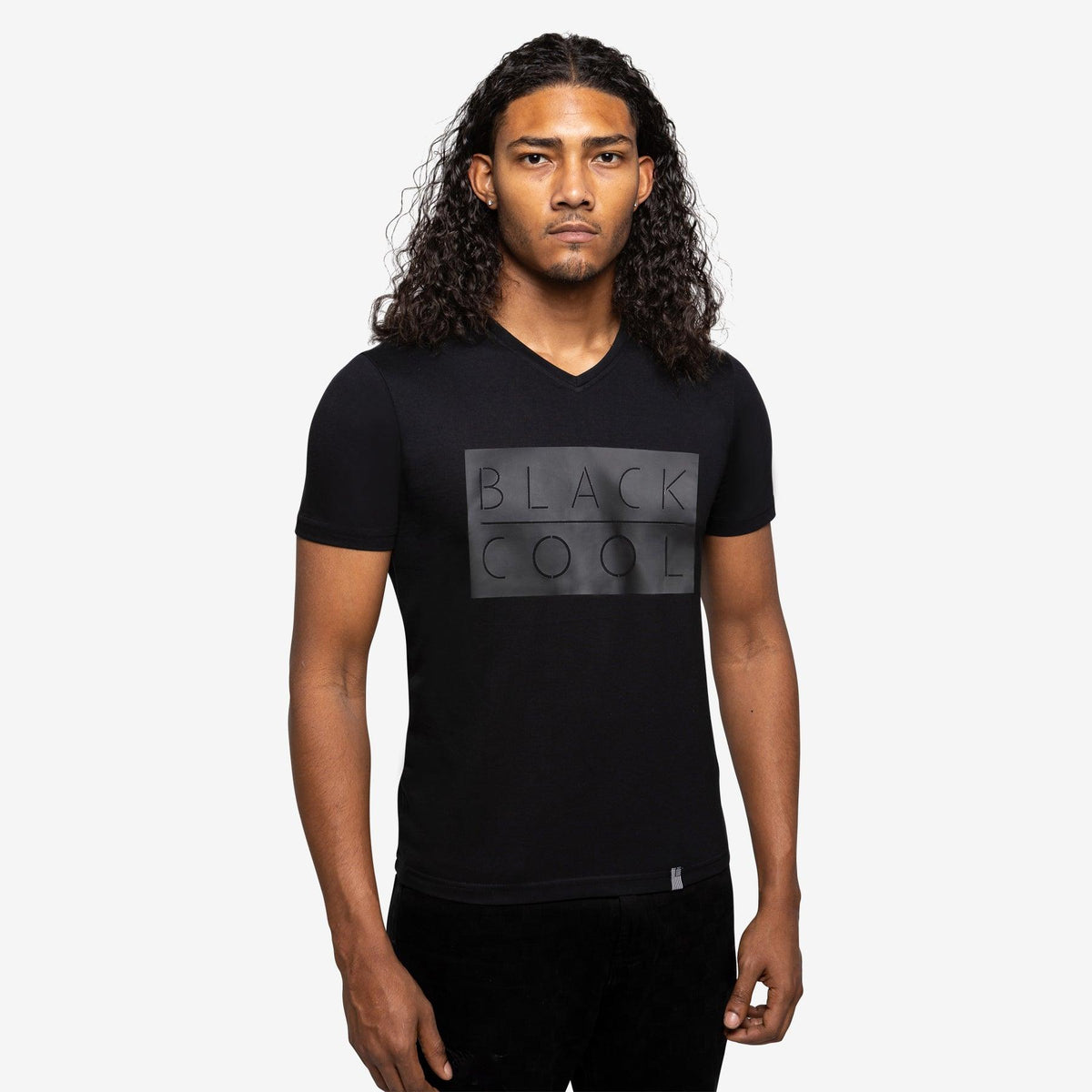 Centurion Label - Coal Black V-Neck T-Shirt