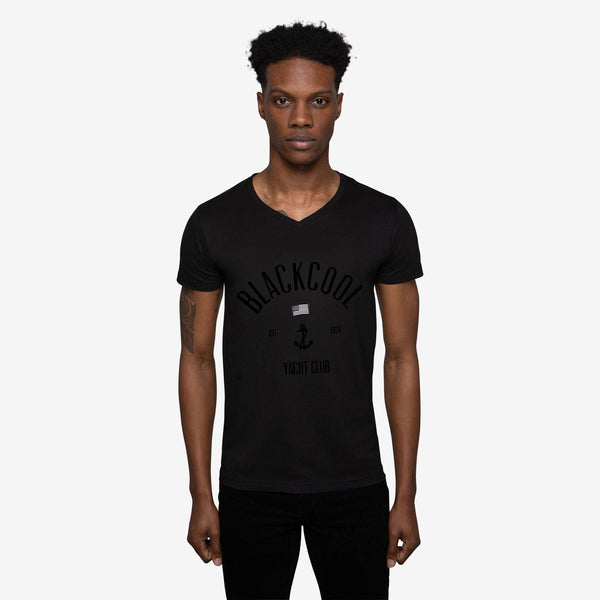 Yacht-club-t-shirt-coal-black-v-neck-main