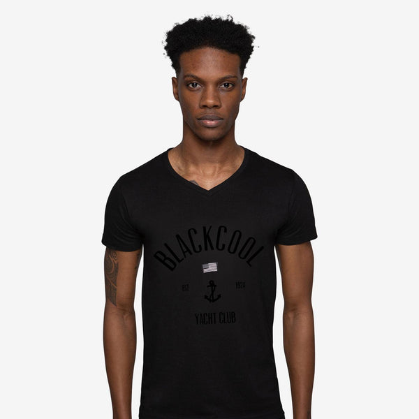 Yacht-club-t-shirt-coal-black-v-neck-zoom