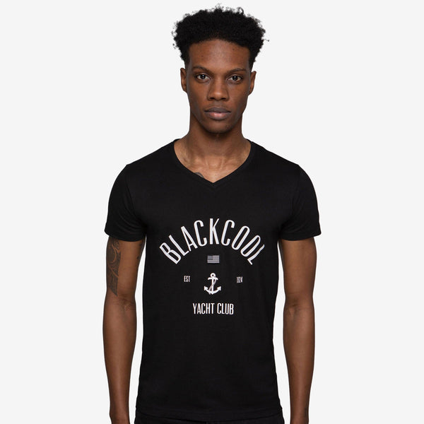 Yacht-club-t-shirt-classic-black-v-neck-zoom